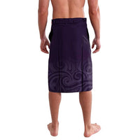 Purple New Zealand Eel Lavalava Aotearoa Maori Tuna With Kotiate Weapon LT14 - Polynesian Pride