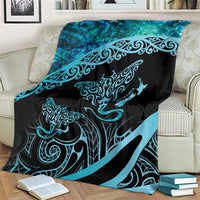 New Zealand Stingray Blanket Aotearoa Whai With Maori Paua Shell LT14 - Polynesian Pride