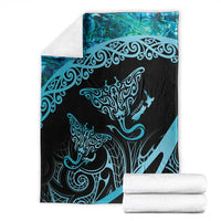 New Zealand Stingray Blanket Aotearoa Whai With Maori Paua Shell LT14 - Polynesian Pride