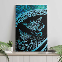 New Zealand Stingray Canvas Wall Art Aotearoa Whai With Maori Paua Shell LT14 - Polynesian Pride