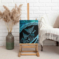 New Zealand Stingray Canvas Wall Art Aotearoa Whai With Maori Paua Shell LT14 - Polynesian Pride