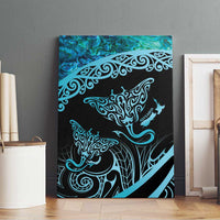 New Zealand Stingray Canvas Wall Art Aotearoa Whai With Maori Paua Shell LT14 - Polynesian Pride