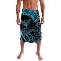 New Zealand Stingray Lavalava Aotearoa Whai With Maori Paua Shell LT14 Turquoise - Polynesian Pride