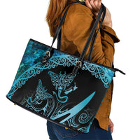 New Zealand Stingray Leather Tote Bag Aotearoa Whai With Maori Paua Shell LT14 - Polynesian Pride