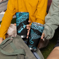 New Zealand Stingray Tumbler Cup Aotearoa Whai With Maori Paua Shell LT14 - Polynesian Pride