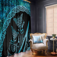 New Zealand Stingray Window Curtain Aotearoa Whai With Maori Paua Shell LT14 - Polynesian Pride