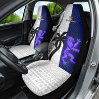 Fiji And Scotland Rugby Car Seat Cover Fijian Tapa Pattern With Thistle LT14 - Polynesian Pride