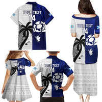 Custom Fiji And Scotland Rugby Family Matching Puletasi Dress and Hawaiian Shirt Fijian Tapa Pattern With Thistle LT14 - Polynesian Pride