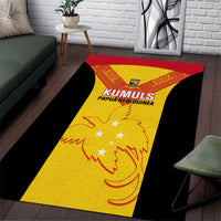 Custom Papua New Guinea Rubgby Area Rug Pacific 2023 Go PNG Kumuls LT14 Yellow - Polynesian Pride