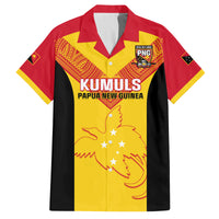 Custom Papua New Guinea Rubgby Family Matching Tank Maxi Dress and Hawaiian Shirt Pacific 2023 Go PNG Kumuls LT14 Dad's Shirt - Short Sleeve Yellow - Polynesian Pride