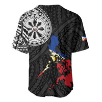 Philippines Strong Baseball Jersey Filipino Map Polynesian Tattoo LT14 - Polynesian Pride