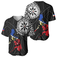 Philippines Strong Baseball Jersey Filipino Map Polynesian Tattoo LT14 - Polynesian Pride