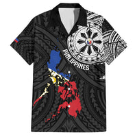 Philippines Strong Family Matching Off Shoulder Maxi Dress and Hawaiian Shirt Filipino Map Polynesian Tattoo - Polynesian Pride