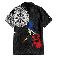 Philippines Strong Family Matching Off Shoulder Maxi Dress and Hawaiian Shirt Filipino Map Polynesian Tattoo - Polynesian Pride