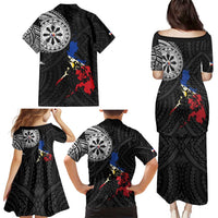 Philippines Strong Family Matching Puletasi and Hawaiian Shirt Filipino Map Polynesian Tattoo LT14 - Polynesian Pride