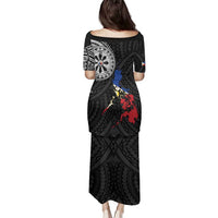 Philippines Strong Family Matching Puletasi and Hawaiian Shirt Filipino Map Polynesian Tattoo LT14 - Polynesian Pride