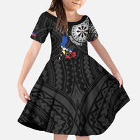 Philippines Strong Family Matching Short Sleeve Bodycon Dress and Hawaiian Shirt Filipino Map Polynesian Tattoo - Polynesian Pride