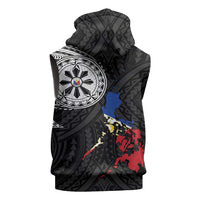 Philippines Strong Sleeveless Zip Hoodie Filipino Map Polynesian Tattoo LT14 - Polynesian Pride
