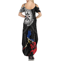 Philippines Strong Summer Maxi Dress Filipino Map Polynesian Tattoo LT14 - Polynesian Pride