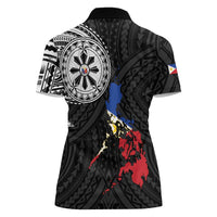 Philippines Strong Women Polo Shirt Filipino Map Polynesian Tattoo LT14 - Polynesian Pride