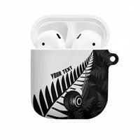 New Zealand Lawn Bowls Custom AirPods Case Aotearoa Silver Fern LT14 Black - Polynesian Pride