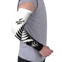 New Zealand Lawn Bowls Custom Arm Sleeves Aotearoa Silver Fern - Polynesian Pride