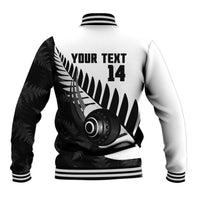 New Zealand Lawn Bowls Custom Baseball Jacket Aotearoa Silver Fern - Polynesian Pride