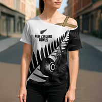 New Zealand Lawn Bowls Custom Cross Shoulder Shirt Aotearoa Silver Fern LT14 - Polynesian Pride