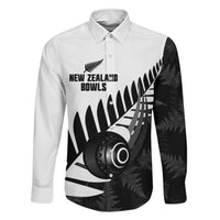 New Zealand Lawn Bowls Custom Family Matching Long Sleeve Bodycon Dress and Hawaiian Shirt Aotearoa Silver Fern - Polynesian Pride