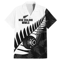 New Zealand Lawn Bowls Custom Family Matching Off The Shoulder Long Sleeve Dress and Hawaiian Shirt Aotearoa Silver Fern - Polynesian Pride