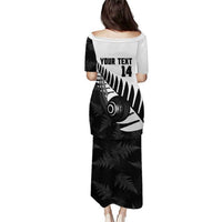 New Zealand Lawn Bowls Custom Family Matching Puletasi and Hawaiian Shirt Aotearoa Silver Fern - Polynesian Pride