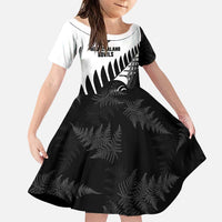 New Zealand Lawn Bowls Custom Family Matching Summer Maxi Dress and Hawaiian Shirt Aotearoa Silver Fern - Polynesian Pride