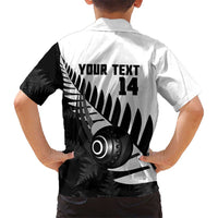 New Zealand Lawn Bowls Custom Kid Hawaiian Shirt Aotearoa Silver Fern LT14 - Polynesian Pride