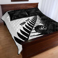 New Zealand Lawn Bowls Custom Quilt Bed Set Aotearoa Silver Fern - Polynesian Pride