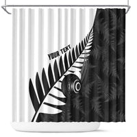 New Zealand Lawn Bowls Custom Shower Curtain Aotearoa Silver Fern - Polynesian Pride