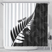 New Zealand Lawn Bowls Custom Shower Curtain Aotearoa Silver Fern - Polynesian Pride