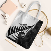 New Zealand Lawn Bowls Custom Tote Bag Aotearoa Silver Fern - Polynesian Pride