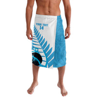 New Zealand Lawn Bowls Prostate Cancer Custom Lavalava Aotearoa Maori Silver Fern Blue Ribbon - Polynesian Pride