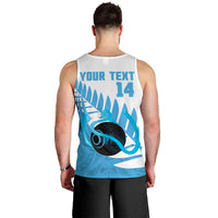 New Zealand Lawn Bowls Prostate Cancer Custom Men Tank Top Aotearoa Maori Silver Fern Blue Ribbon - Polynesian Pride