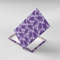 Purple Hawaii Kalo Palaka Motifs Canvas Wall Art Hawaiian Taro Leaves Elegant Vibes LT14 With Frame Purple - Polynesian Pride