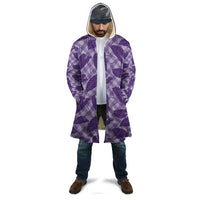 Purple Hawaii Kalo Palaka Motifs Cloak Hawaiian Taro Leaves Elegant Vibes LT14 - Polynesian Pride