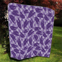 Purple Hawaii Kalo Palaka Motifs Quilt Hawaiian Taro Leaves Elegant Vibes - Polynesian Pride