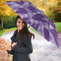 Purple Hawaii Kalo Palaka Motifs Umbrella Hawaiian Taro Leaves Elegant Vibes LT14 - Polynesian Pride