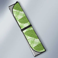 Green Hawaii Kalo Palaka Motifs Auto Sun Shade Hawaiian Taro Leaves Elegant Vibes LT14 - Polynesian Pride