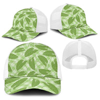 Green Hawaii Kalo Palaka Motifs Baseball Net Cap Hawaiian Taro Leaves Elegant Vibes LT14 - Polynesian Pride