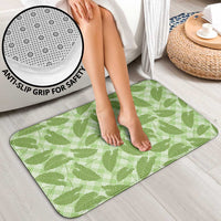 Green Hawaii Kalo Palaka Motifs Bathroom Set Hawaiian Taro Leaves Elegant Vibes - Polynesian Pride