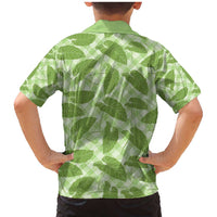 Green Hawaii Kalo Palaka Motifs Family Matching Mermaid Dress and Hawaiian Shirt Hawaiian Taro Leaves Elegant Vibes - Polynesian Pride