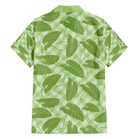 Green Hawaii Kalo Palaka Motifs Family Matching Summer Maxi Dress and Hawaiian Shirt Hawaiian Taro Leaves Elegant Vibes - Polynesian Pride