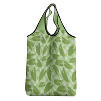 Green Hawaii Kalo Palaka Motifs Grocery Bag Hawaiian Taro Leaves Elegant Vibes - Polynesian Pride