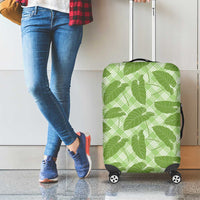 Green Hawaii Kalo Palaka Motifs Luggage Cover Hawaiian Taro Leaves Elegant Vibes - Polynesian Pride